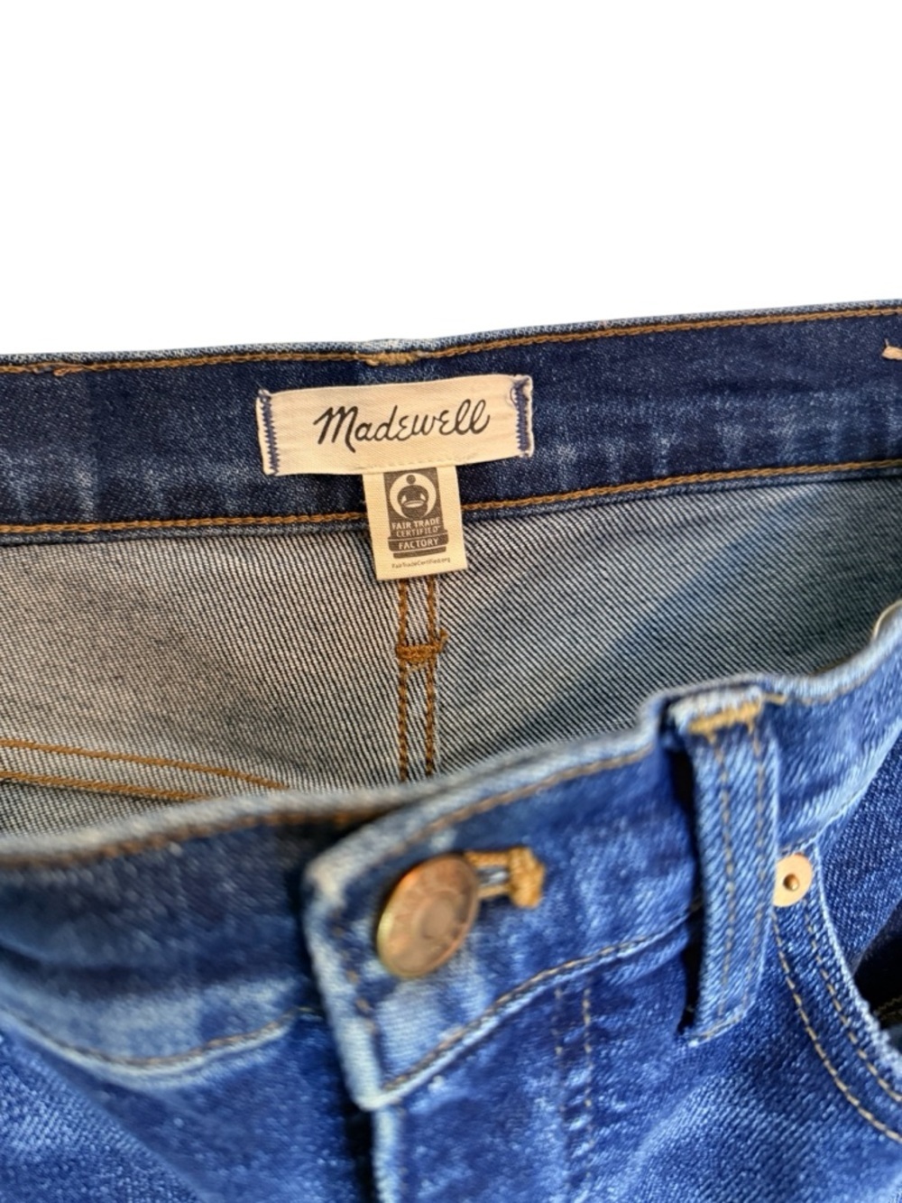 Madewell Slim Demi-Boot Jeans Size 25 Dark Wash High Rise Crop - Picture 12 of 12